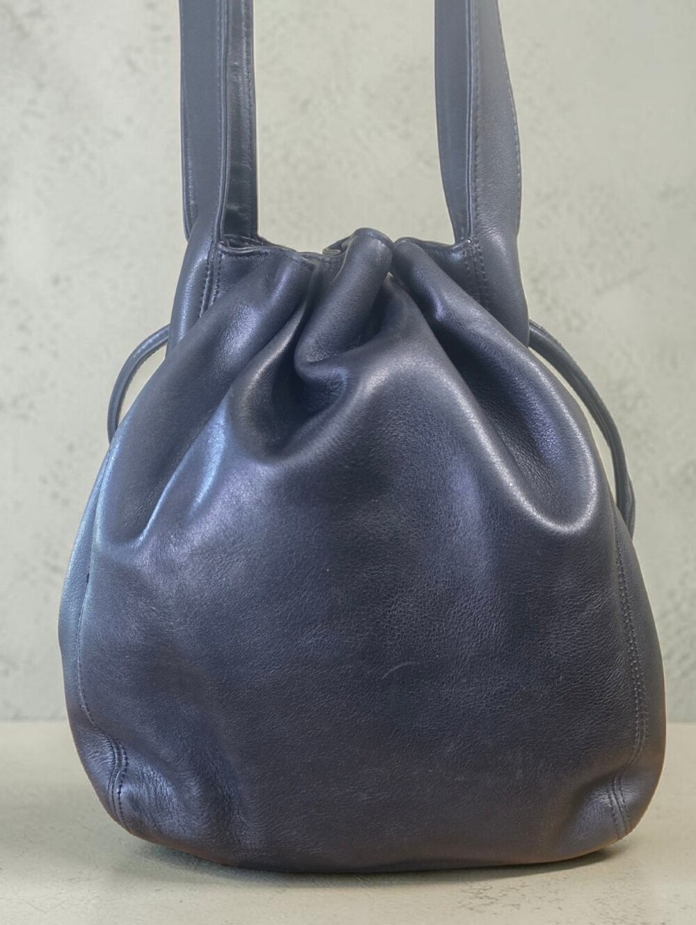 Coach Lexington 4180 Vintage 1998 Drawstring Bucket Bag Y2K Black Leather Italy - Picture 4 of 15